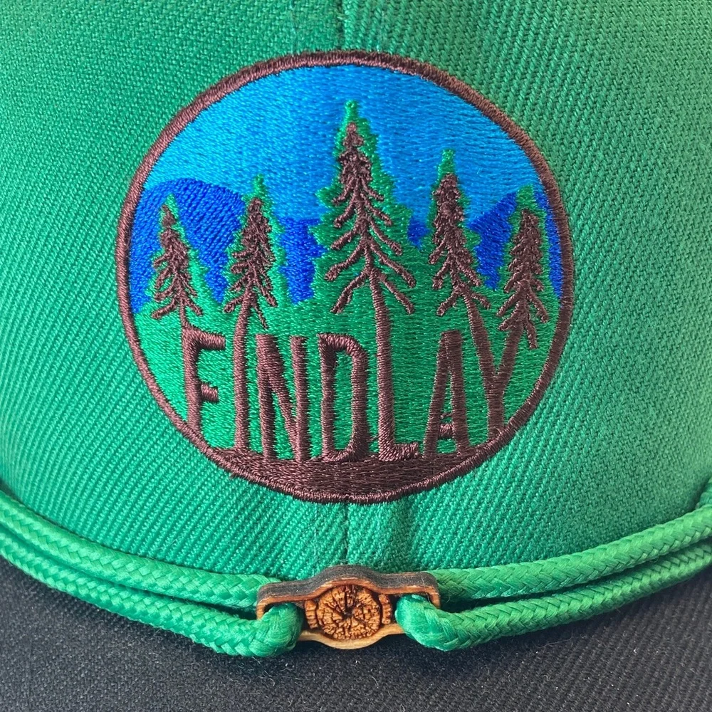 Findlay Evergreen Trees Cap (Black Brim & Hidden Pocket)